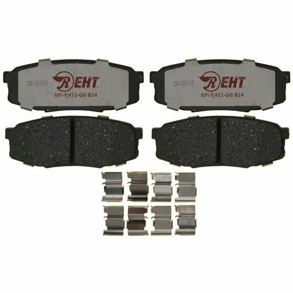 R/M Brakes BRAKE PADS OEM OE Replacement Hybrid Technology Includes Mounting Hardware EHT1304H